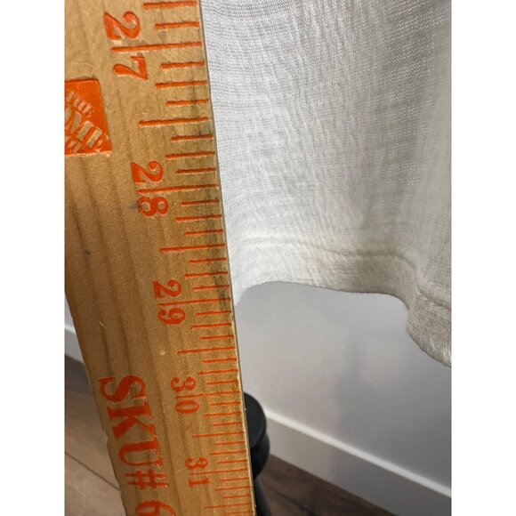 American Rag Poet Blouse White Lace Size XL Keyhole Back Stretch Tunic Boho - Picture 11 of 14